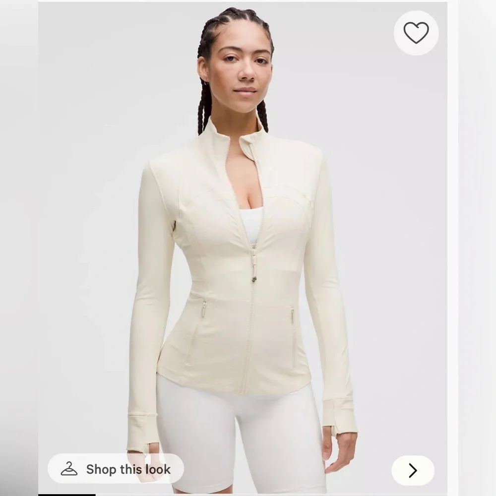 NWT Lululemon Nulu Cropped Define Jacket in Light Ivory Size 6 - Picture 2 of 15